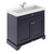 Old London Twilight Blue Woodgrain 1000mm 2 Door Vanity Unit and Classic Fireclay Basin - LOF308 Main Image thumbnail