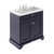 Old London Twilight Blue Woodgrain 800mm 2 Door Vanity Unit and Minimalist 3 Tap Hole Fireclay Basin - LOF391 Main Image thumbnail