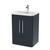 Nuie Parade Satin Soft Black 600mm 2 Door Vanity Unit and Thin Edge Basin - FPA1410B Main Image thumbnail
