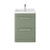 Hudson Reed Solar Matt Fern Green 600mm 2 Drawer Vanity Unit and Thin Edge Basin - SOL801B Main Image thumbnail