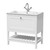 Old London Bexley Matt Pure White 800mm Single Drawer Vanity Unit and Carrera Marble Stone Basin - BEX127Q Main Image