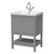 Old London Bexley Matt Cool Grey 600mm Single Drawer Vanity Unit and Minimalist Fireclay Basin - BEX225L Main Image thumbnail