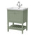 Old London Bexley Matt Fern Green 600mm Single Drawer Vanity Unit and Minimalist Fireclay Basin - BEX825L Main Image