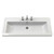 Old London Bexley Matt Pure White 600mm Single Drawer Vanity Unit and Minimalist 3 Tap Hole Fireclay Basin - BEX125M Second View