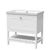 Old London Bexley Matt Pure White 800mm Single Drawer Vanity Unit and Minimalist Fireclay Basin - BEX127K Main Image
