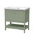Old London Bexley Matt Fern Green 800mm Single Drawer Vanity Unit and Minimalist Fireclay Basin - BEX827K Main Image