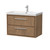 Hudson Reed Lille Antique Oak Woodgrain 800mm Wall Hung 2 Drawer Vanity Unit and Thin Edge Basin - LIL2726E Main Image thumbnail