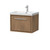 Hudson Reed Lille Antique Oak Woodgrain 600mm Wall Hung Single Drawer Vanity Unit and Thin Edge Basin - LIL2722E Main Image thumbnail