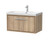 Hudson Reed Lille Bleached Oak Woodgrain 800mm Wall Hung Single Drawer Vanity Unit and Thin Edge Basin - LIL3025E Main Image thumbnail