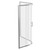 Luma 8 Chrome 1000mm x 800mm 2 Door Offset Quadrant Shower Enclosure Side View