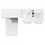 Napoli Cento 390 Gloss White 1200mm Wall Mounted Vanity Unit Toilet Suite with 1 Tap Hole Basin and 2 Drawers with Polished Chrome Handles Top Down View