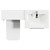 Napoli Cento Gloss White 1200mm Vanity Unit Toilet Suite with 1 Tap Hole Basin and 2 Drawers with Polished Chrome Handles Top View