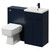 Napoli Cento Deep Blue 1100mm Vanity Unit Toilet Suite with 1 Tap Hole Basin and 2 Doors with Matt Black Handles Right Hand View
