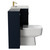 Napoli Cento Deep Blue 1200mm Vanity Unit Toilet Suite with 1 Tap Hole Basin and 2 Drawers with Brushed Brass Handles Side View
