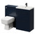 Napoli Cento 390 Deep Blue 1200mm Vanity Unit Toilet Suite with 1 Tap Hole Basin and 2 Doors with Gunmetal Grey Handles Right Hand View