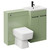 Napoli Cento Olive Green 1100mm Vanity Unit Toilet Suite with 1 Tap Hole Basin and 2 Doors with Matt Black Handles Left Hand View
