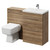 Napoli Cento 390 Tobacco Oak 1200mm Vanity Unit Toilet Suite with 1 Tap Hole Basin and 2 Doors with Polished Chrome Handles Right Hand View