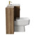 Napoli Cento Tobacco Oak 1200mm Vanity Unit Toilet Suite with 1 Tap Hole Basin and 2 Doors with Brushed Brass Handles Side View