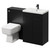 Napoli Cento 390 Matt Black 1200mm Wall Mounted Vanity Unit Toilet Suite with 1 Tap Hole Basin and 2 Drawers with Gunmetal Grey Handles Right Hand View