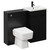 Napoli Cento Matt Black 1100mm Vanity Unit Toilet Suite with 1 Tap Hole Basin and 2 Doors with Matt Black Handles Left Hand View