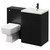 Napoli Cento Matt Black 1200mm Vanity Unit Toilet Suite with 1 Tap Hole Basin and 2 Doors with Matt Black Handles Right Hand View
