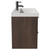 Napoli Brown Oak 800mm Wall Mounted Vanity Unit with 1 Tap Hole Slim Edge Basin and 2 Drawers with Gunmetal Grey Handles Side View