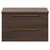 Napoli 390 Brown Oak 800mm Wall Mounted Vanity Unit for Countertop Basins with 2 Drawers and Brushed Brass Handles Front View
