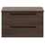 Napoli 390 Brown Oak 800mm Wall Mounted Vanity Unit for Countertop Basins with 2 Drawers and Matt Black Handles Front View