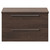 Napoli 390 Brown Oak 800mm Wall Mounted Vanity Unit for Countertop Basins with 2 Drawers and Polished Chrome Handles Front View