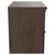 Napoli 390 Brown Oak 600mm Wall Mounted Vanity Unit for Countertop Basins with 2 Drawers and Matt Black Handles Side View
