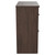 Napoli 390 Brown Oak 800mm Floor Standing Vanity Unit for Countertop Basins with 2 Drawers and Matt Black Handles Side View