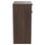 Napoli 390 Brown Oak 600mm Floor Standing Vanity Unit for Countertop Basins with 2 Doors and Gunmetal Grey Handles Side View