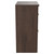 Napoli 390 Brown Oak 600mm Floor Standing Vanity Unit for Countertop Basins with 2 Drawers and Brushed Brass Handles Side View