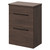 Napoli 390 Brown Oak 600mm Floor Standing Vanity Unit for Countertop Basins with 2 Drawers and Matt Black Handles Right Hand View