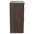 Napoli 390 Brown Oak 600mm Floor Standing Vanity Unit for Countertop Basins with 2 Drawers and Matt Black Handles Side View