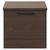 Napoli Brown Oak 500mm Wall Mounted Vanity Unit for Countertop Basins with Single Drawer and Gunmetal Grey Handle Front View