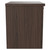 Napoli Brown Oak 500mm Wall Mounted Vanity Unit for Countertop Basins with Single Drawer and Gunmetal Grey Handle Side View