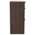Napoli Brown Oak 500mm Floor Standing Vanity Unit for Countertop Basins with 2 Drawers and Matt Black Handles Side View