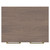 Napoli Brown Oak 600mm Floor Standing Vanity Unit for Countertop Basins with 2 Doors and Brushed Brass Handles Top View
