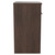 Napoli Brown Oak 600mm Floor Standing Vanity Unit for Countertop Basins with 2 Doors and Matt Black Handles Side View
