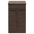 Napoli Brown Oak 500mm Floor Standing Vanity Unit for Countertop Basins with 2 Doors and Matt Black Handles Front View
