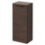 Napoli Brown Oak 350mm Wall Mounted Side Cabinet with Single Door and Gunmetal Grey Handle Right Hand View