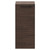 Napoli Brown Oak 350mm Wall Mounted Side Cabinet with Single Door and Gunmetal Grey Handle Front View