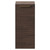 Napoli Brown Oak 350mm Wall Mounted Side Cabinet with Single Door and Brushed Brass Handle Front View