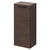 Napoli Brown Oak 350mm Wall Mounted Side Cabinet with Single Door and Matt Black Handle Right Hand View