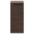 Napoli Brown Oak 350mm Wall Mounted Side Cabinet with Single Door and Matt Black Handle Front View