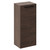 Napoli Brown Oak 350mm Wall Mounted Side Cabinet with Single Door and Matt Black Handle Left Hand View