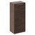 Napoli Brown Oak 350mm Wall Mounted Side Cabinet with Single Door and Polished Chrome Handle Left Hand View