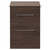 Napoli Brown Oak 600mm Floor Standing Vanity Unit for Countertop Basins with 2 Drawers and Polished Chrome Handles Front View