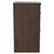 Napoli Brown Oak 600mm Floor Standing Vanity Unit for Countertop Basins with 2 Drawers and Polished Chrome Handles Side View